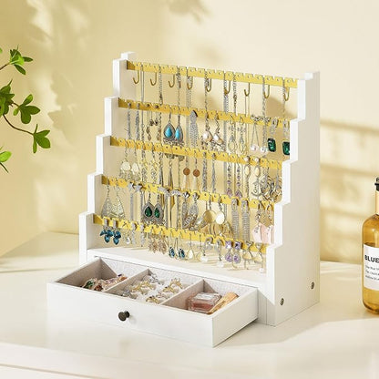 Pinzoveco Earring Organizer, 5 Layer Earring Holder Organizer - Image 2