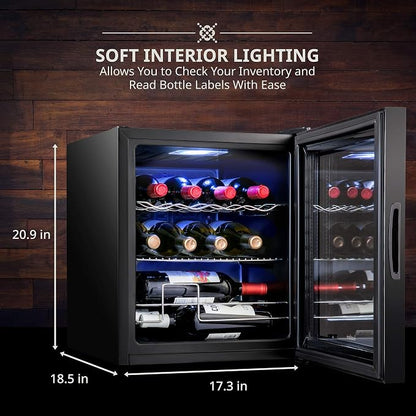Ivation 12 Bottle Compressor Wine Cooler Refrigerator w/Lock | Large - Image 2