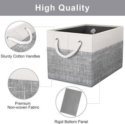 Fab totes Storage Bins 3-Pack, Foldable Storage Baskets - Image 2