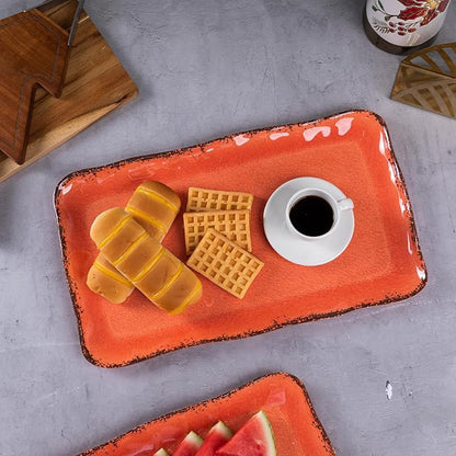 LEHAHA Melamine Serving Tray/Platters Set of 2, 17.5" x 10", 2-Piece Large - Image 3