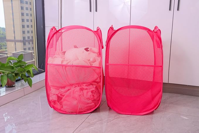 Foldable Mesh Popup Laundry Hamper, Laundry Basket Easy to Open and Fold - Image 5