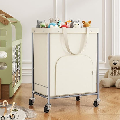 170L Large Laundry Basket with Wheels, Rolling Laundry Hamper Easy Access - Image 8