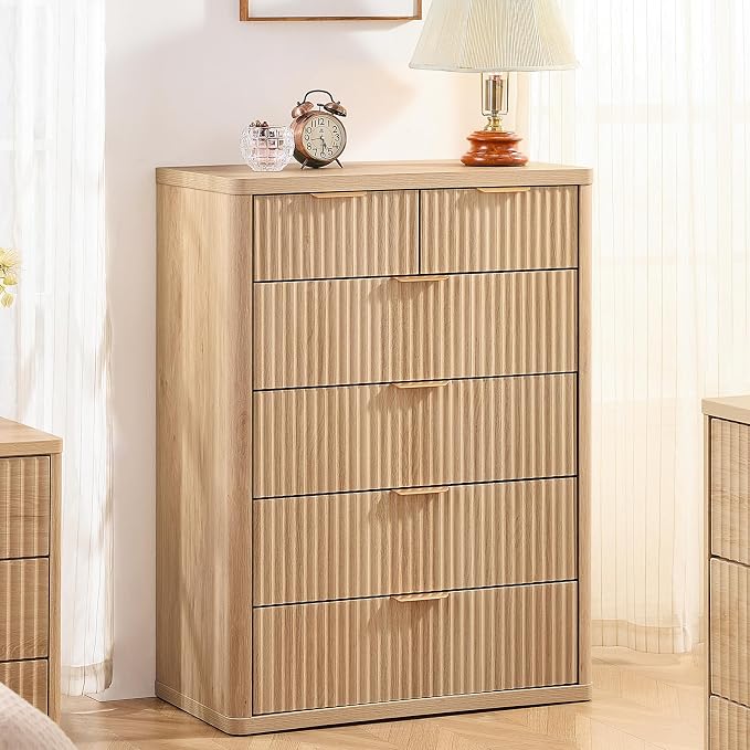 LEYAOYAO Fluted 6 Drawers Dresser - Image 4