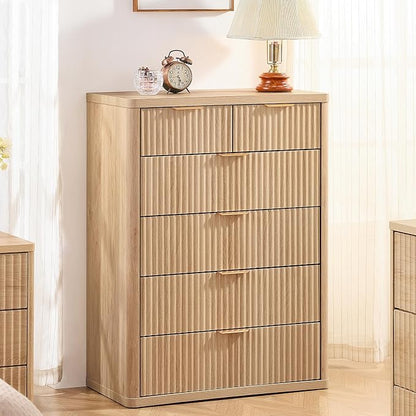 LEYAOYAO Fluted 6 Drawers Dresser - Image 3