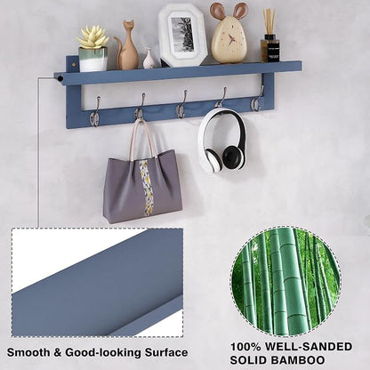 SMIBUY Coat Hooks with Shelf Wall-Mounted, 29.2 Inch Entryway Coat Rack - Image 6