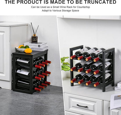 VASMIA Wine Rack Freestanding Floor, 6-Tier Display Wine Storage Shelves - Image 6