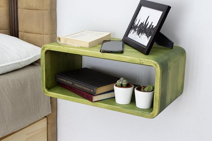 Floating Nightstand Wooden, Bedside Table, Nightstand Shelf, Wall Mounted - Image 8