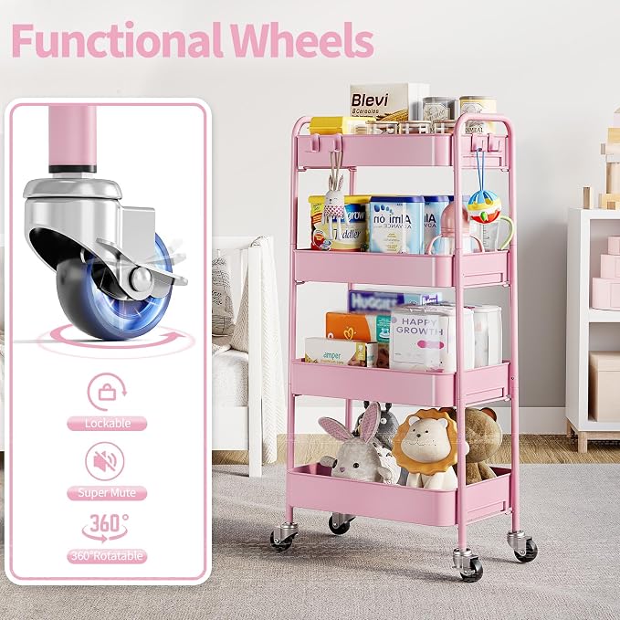 TOOLF 4-Tier Rolling Cart - Image 5