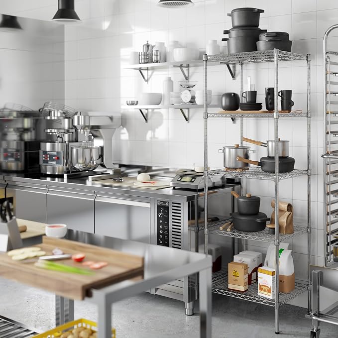 21" Deep x 24" Wide x 74" Height Wire Shelving Kit | 5-Tier | NSF Commercial - Image 6