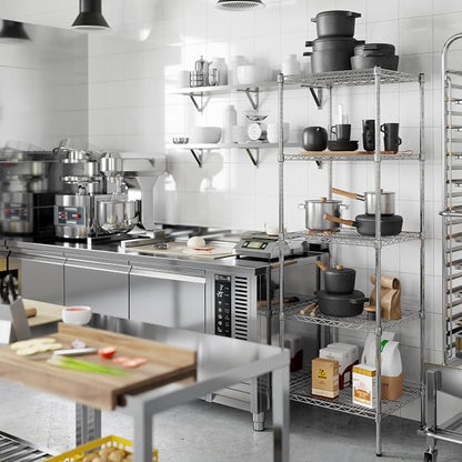 21" Deep x 24" Wide x 74" Height Wire Shelving Kit | 5-Tier | NSF Commercial - Image 6