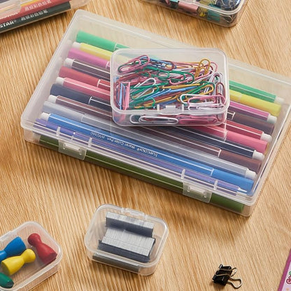 24 Pieces Mixed Sizes Rectangular Empty Mini Clear Plastic Organizer Box | - Image 5