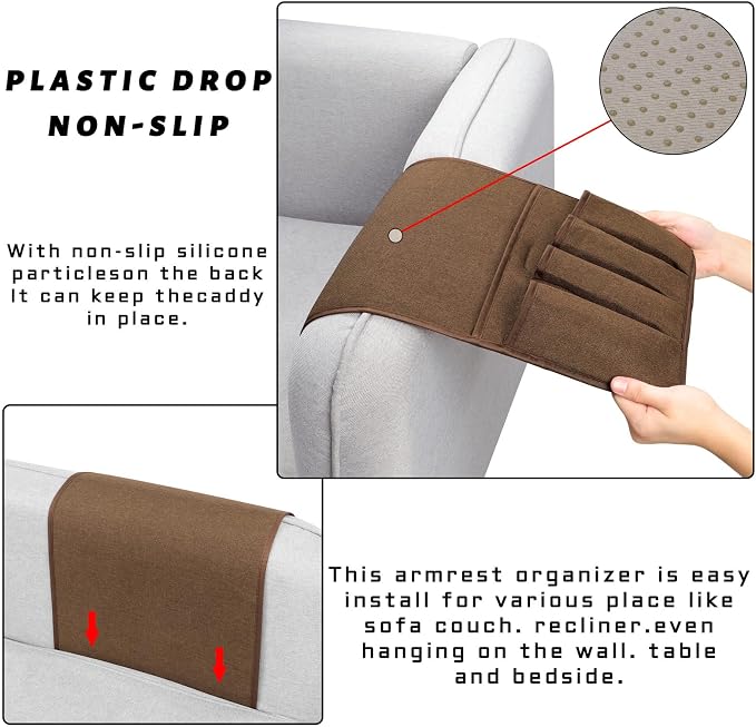NB Sofa Armrest Organize remote holder bedside caddy organizer - Image 5