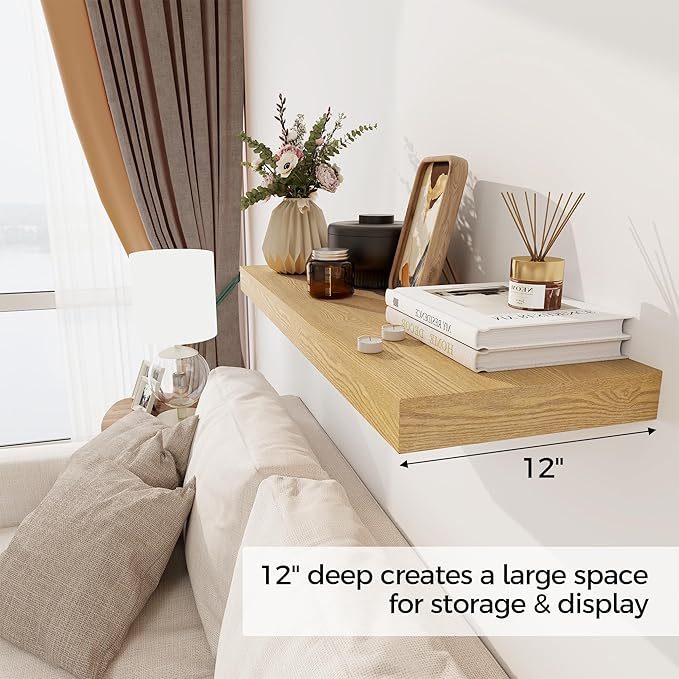 Floating Shelves 36 Inch Long, 12 Inch Deep Floating Shelves - Image 4