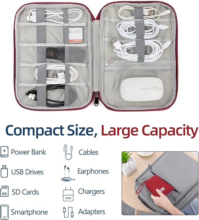 Cord Organizer Travel Case, Cable Organizer Bag - Image 3