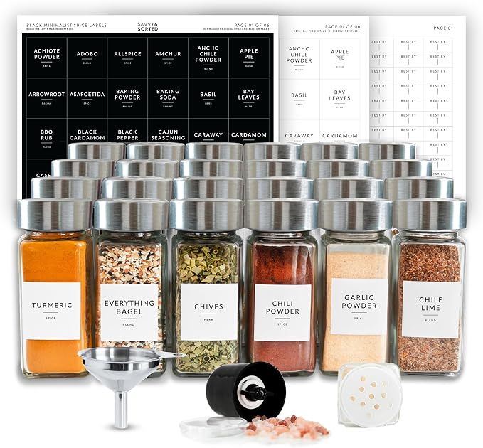 SAVVY & SORTED Glass Jars with 24PK 4oz Containers - Image 4
