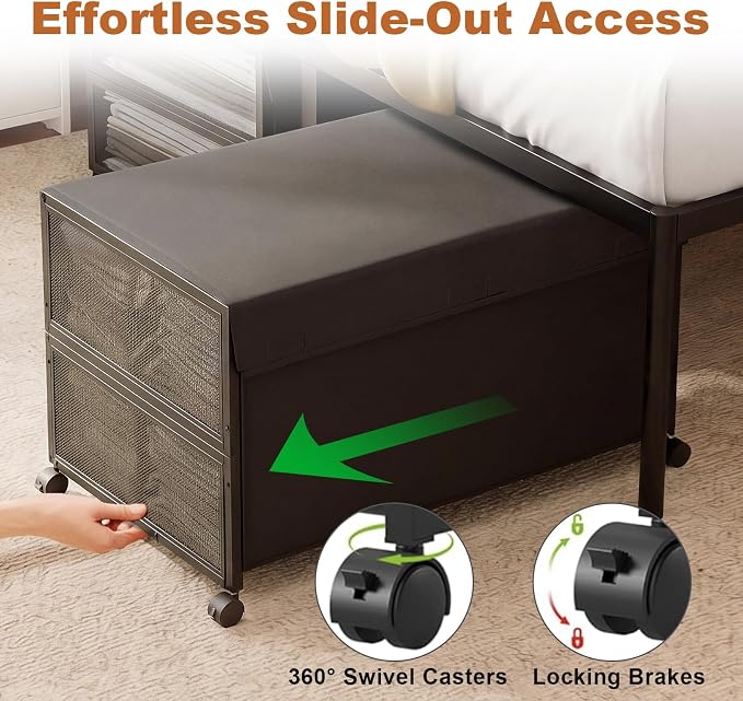Fokyfok 2 Pack Under Bed Storage - Image 5