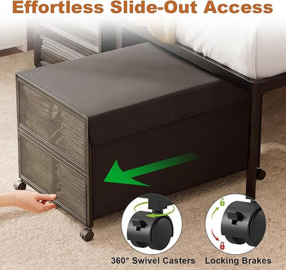 Fokyfok 2 Pack Under Bed Storage - Image 5