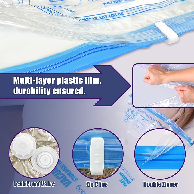 Travel Vacuum Bags with Electric Pump, Vacuum Travel Bags - Image 7