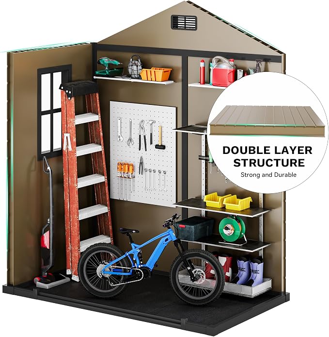 DWVO 6x4 FT Storage Shed Plastic - Image 6