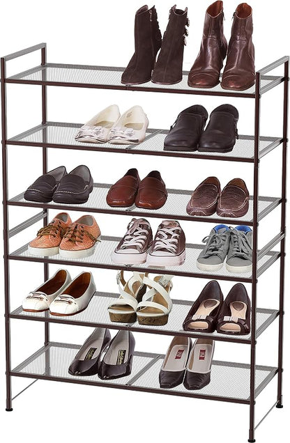 Simple Houseware 3-Tier Stackable Mesh Shoe Rack - Image 3