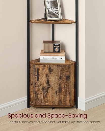 VASAGLE Corner Shelf with Storage, 5-Tier Corner Storage Cabinet | Corner shelf - Image 4