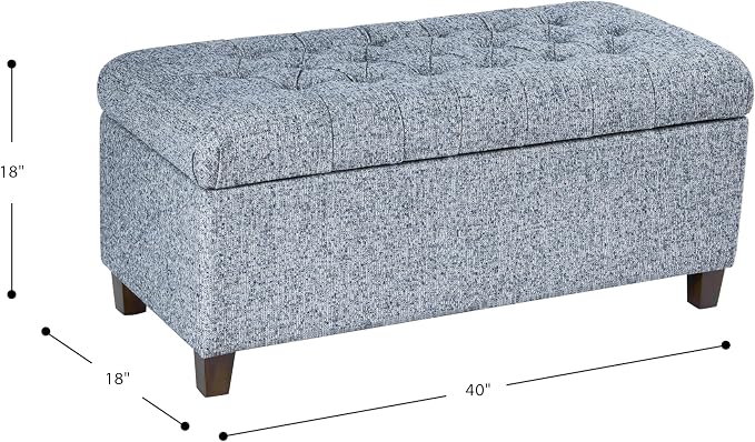 HomePop Ainsley 40" Storage Ottoman Bench - Image 3