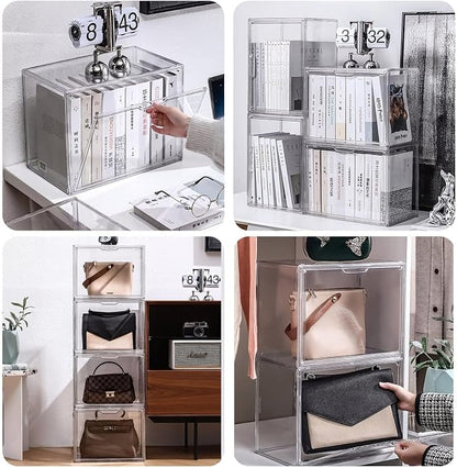 Clear Stackable Plastic Storage Bins - Image 3