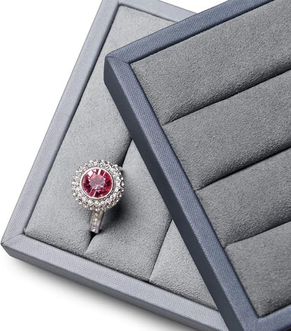 Oirlv Premium Leather Ring Display Stand Small Ring Tray Showcase Jewelry - Image 3