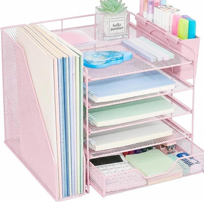 Desk Organizers and Accessories, 5-Tier Paper Letter Tray Organizer by Illuminatinglifewiththewarmthandloveoflight