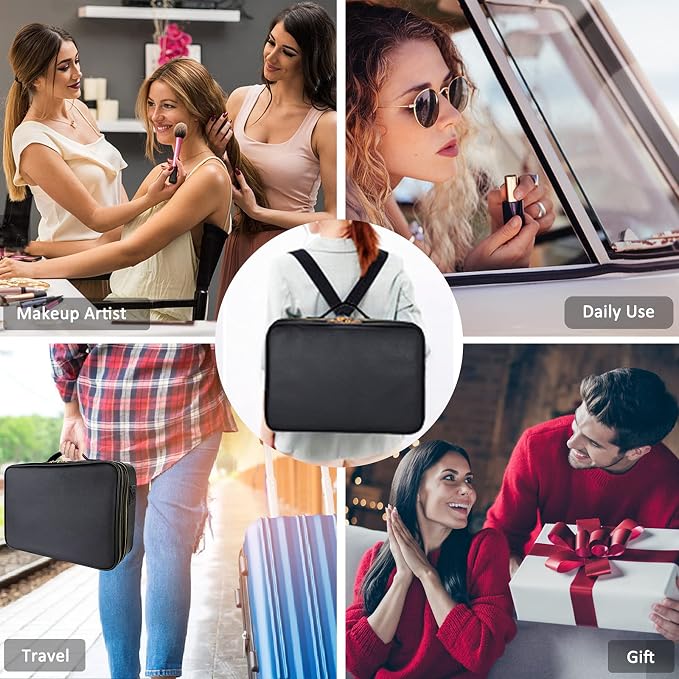 JOURMON Travel Makeup Train Case, Large Capacity Cosmetic Bags - Image 7