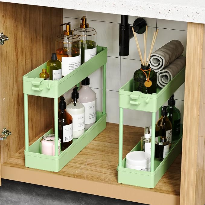 SPACEKEEPER Slim Rolling Storage Cart, 4 Tier Bathroom Cart Organizer, Mobile - Image 5