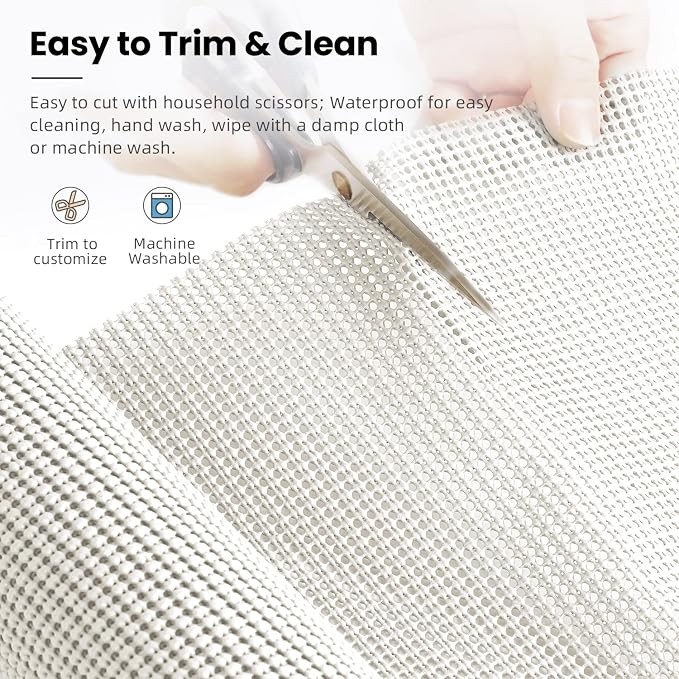 BAGAIL Non-Adhesive Shelf Liner, Thick Strong Grip Drawer Liners - Image 4