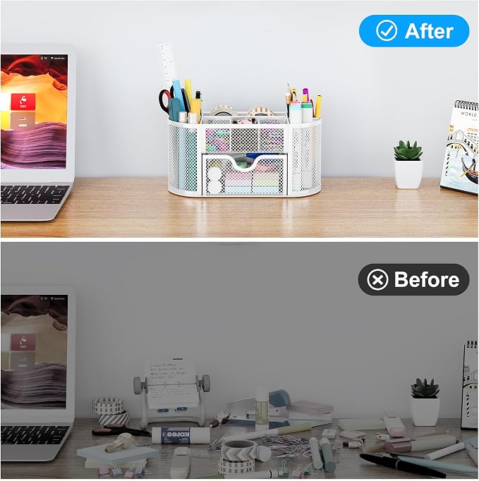 EasyPAG Mesh Pen Holder Desk Organizer - Image 5