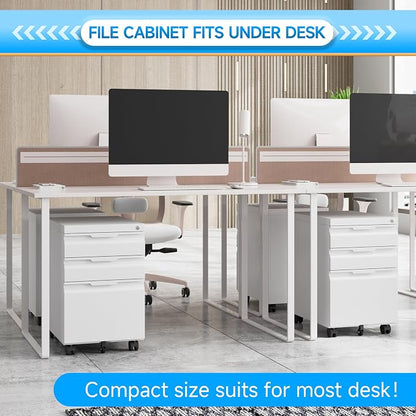 3 Drawer Mobile File Cabinet - Image 4