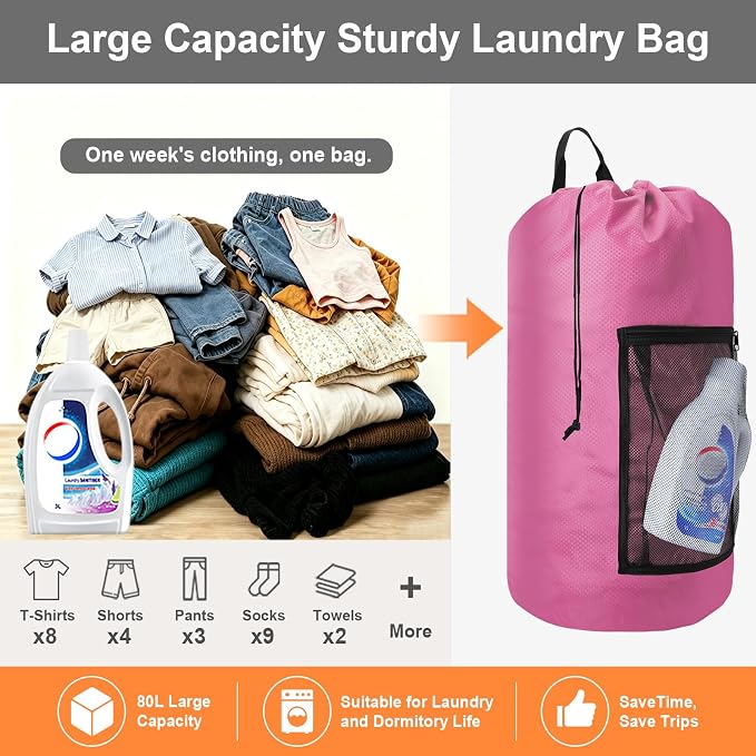 Laundry Bag Backpack Durable Laundry Bag - Image 6