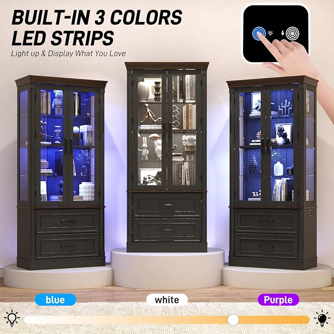 St.Mandyu 71" Tall Display Cabinet - Image 6