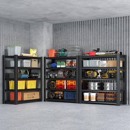 Heavy Duty 5-Tier Garage Storage Shelving Unit, Boltless Metal Rack by WOZBUD