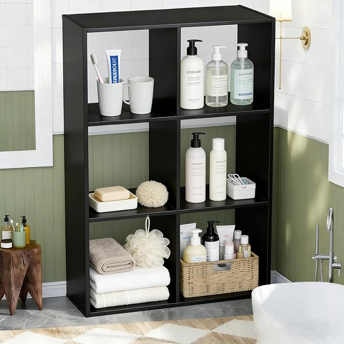 HealSmart 8 Cube Storage Organizer, 4-Tier Stackable Open Bookcase - Image 7