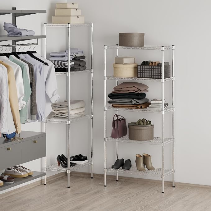 14" Deep x 30" Wide x 64" Height Wire Shelving Kit | 5-Tier | NSF Commercial - Image 7
