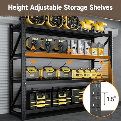 7000LBS Metal Garage Shelving Unit 79" W Storage Shelves Heavy Duty 4 Tier - Image 7