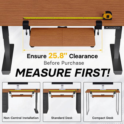 BONTEC KMT01 Under Desk Keyboard Tray, Pull-Out Keyboard & Mouse Platform - Image 2