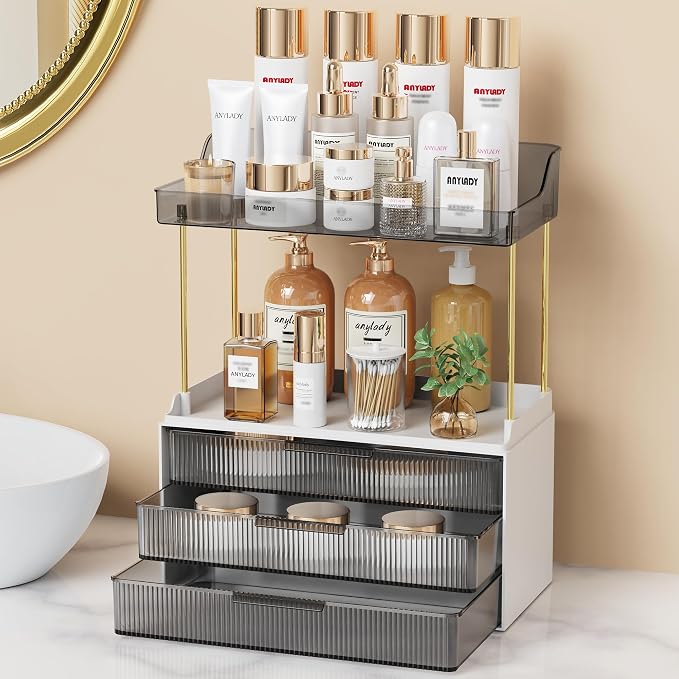 Bathroom Organizers and Storage, Makeup Organizer, Countertop, Dresser Organizer by Anylady
