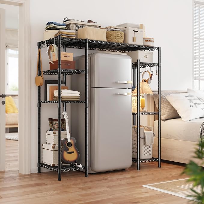 REIBII Mini Fridge Shelf with Storage, 4-Tier Adjustable Shelves, 665 lbs | - Image 2
