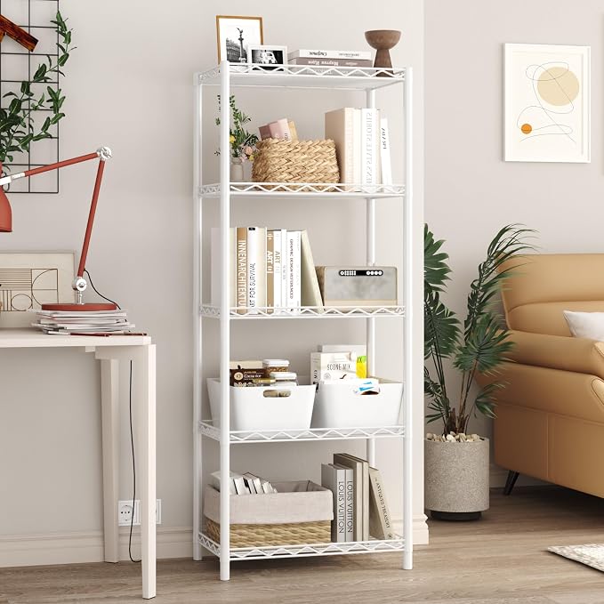 HOMEFORT 5-Tier Wire Shelving 5 Shelves Unit Metal Storage Rack Durable - Image 5