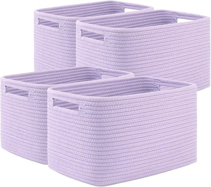 OIAHOMY 4 Pack Storage Baskets for Organizing, Cube Storage Bins for Shelves by MasterofSpaceOptimization