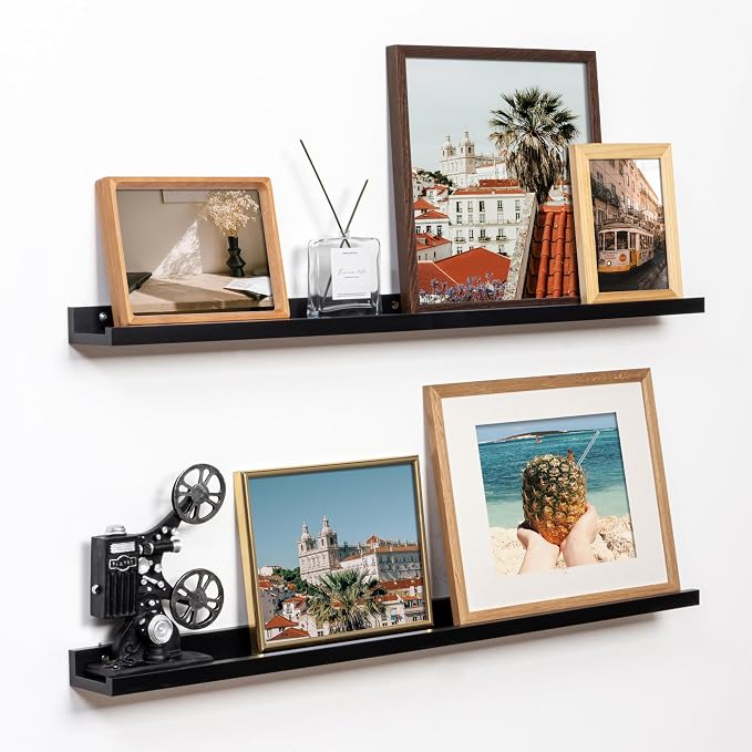 Fun Memories Picture Ledge Shelf, 36 Inch Floating Shelves Set of 2, Nursery by FunMemories