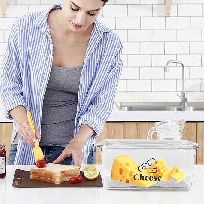 Cheese Holder Food Storage, Airtight Cheese Storage Box - Image 6