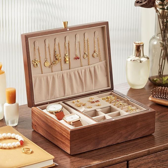 CHOSIN Black Walnut Wooden Jewelry Box - Image 3