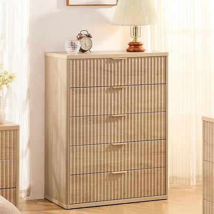 LEYAOYAO Fluted 5 Drawers Dresser - Image 4