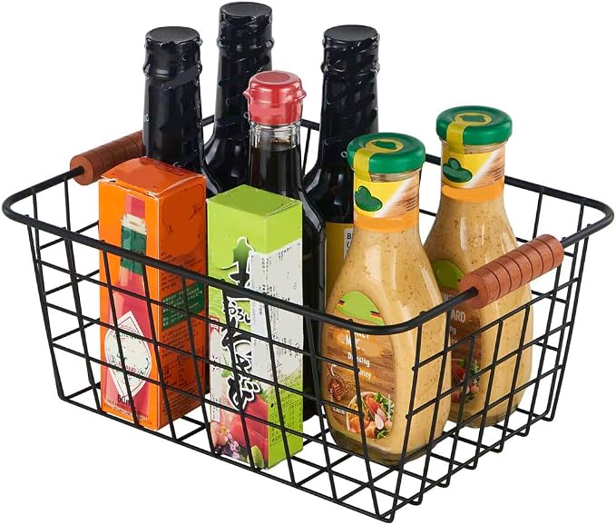 JUNCHU CHERRY Wire Kitchen Storage Basket 2 Packs, Perfect Pantry Organization - Image 6